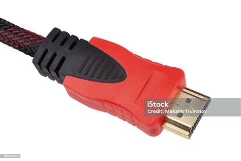 Red Hdmi Cable Isolated On White Background Clipping Path Included ...