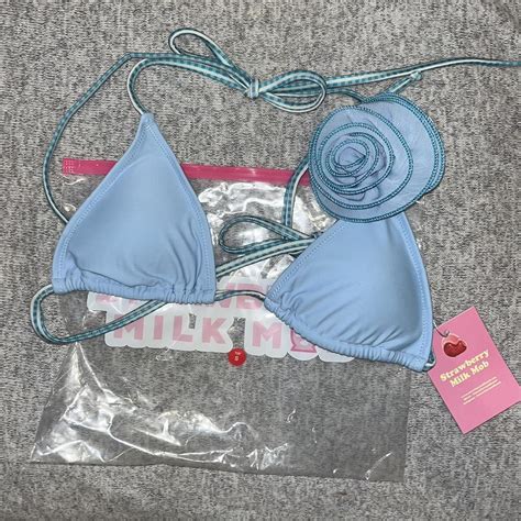 Strawberry Milk Mob Bikini Top Size Small Seabob Depop