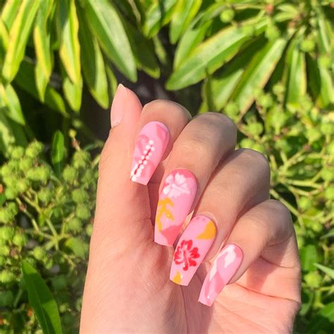 Y K Tropical Press On Nails Etsy