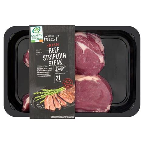 Tesco Finest Irish Beef Striploin Steak 400 G Tesco Online Tesco From Home Tesco Doboz Webshop