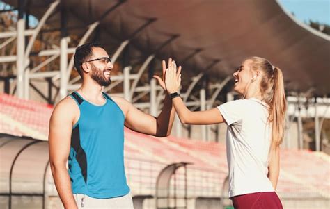 Premium Photo Sportish Pretty Blonde Long Haired Woman