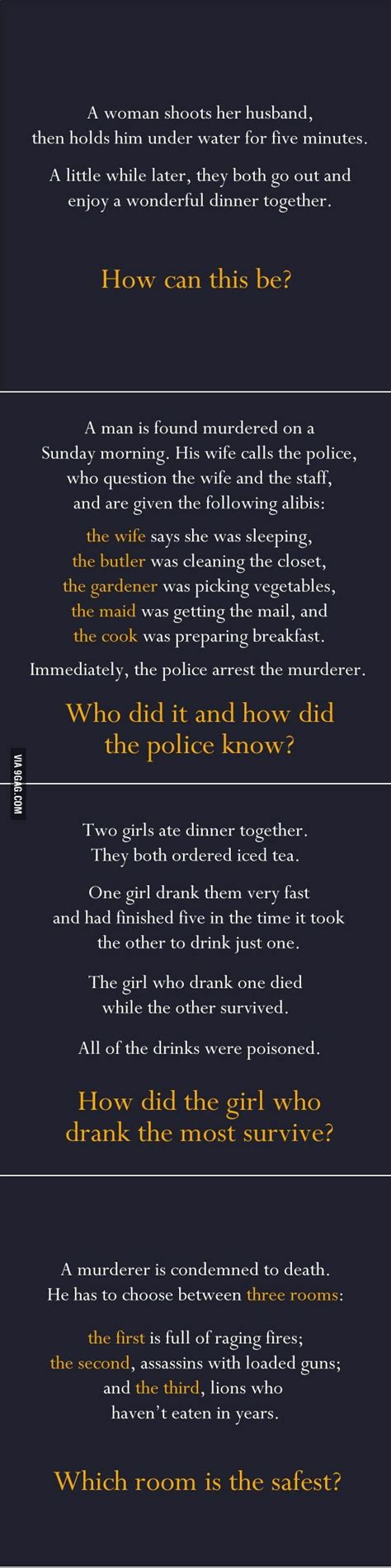 Murder Riddles 9gag
