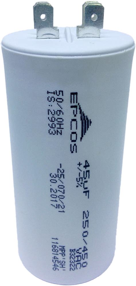 Buy Epcos 45 UF AC 450V 50 60Hz Start Running Capacitor Online 389