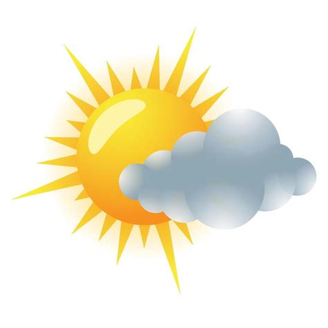 Weather Forecast Partly Cloudy Icon In Color Meteorology Overcast