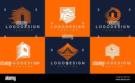 Modern Home Logo Design Branding Set House Branding Logo Design