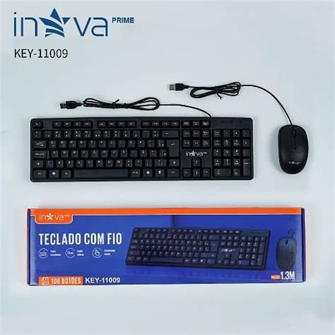 KIT DE TECLADO E MOUSE FIO Inova Wang