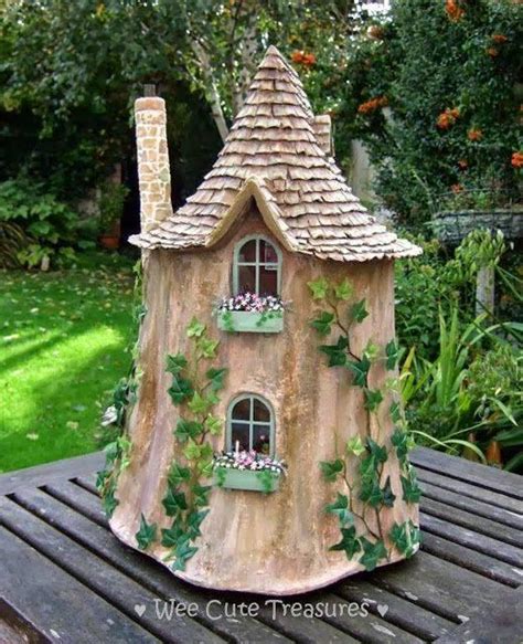 30 FAIRY GARDEN HOUSES DIY Tree Stump Fairy House Founterior