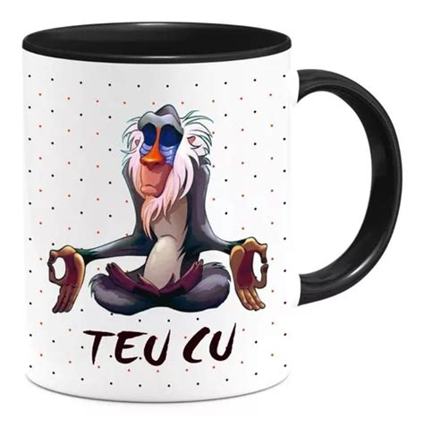 Caneca Divertida Teu Cu Monge Macaco Divertida Brincadeira