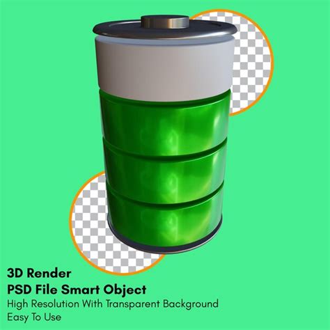 3d render batería 75 por ciento icono con fondo transparente Archivo