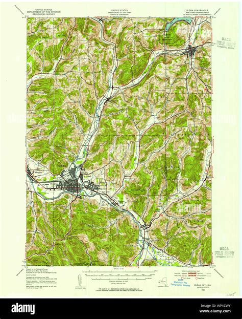 Map Of Olean New York Hi Res Stock Photography And Images Alamy