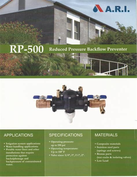 A R I Backflow Prevention Assemblies