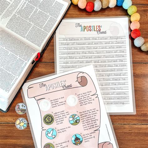 Apostles Creed Printable Activity Set Arrows And Applesauce