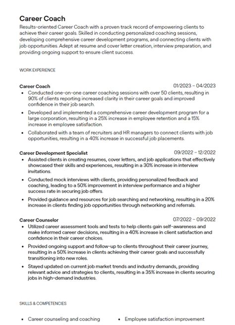 1 Career Coach Resume Examples [with Guidance]