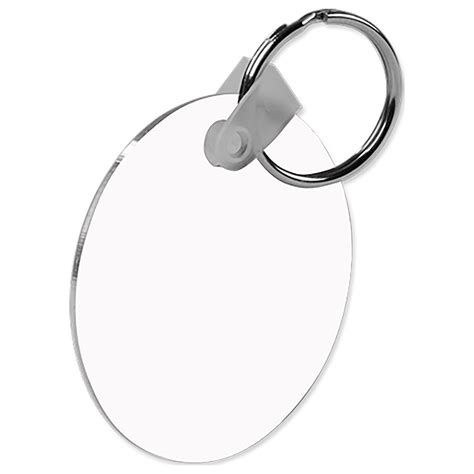 Unisub Round Frp Two Sided Sublimation Keychain 25 Gloss White