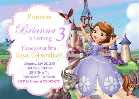 Invitaciones Princesa Sofia Cumpleanos Tarjetas Princesa Sofia Porn