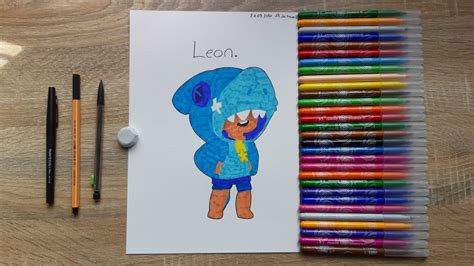 Comment dessiner Léon Brawl stars Coloriage YouTube