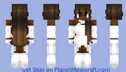 Cute Girl in White Dress Minecraft Skin