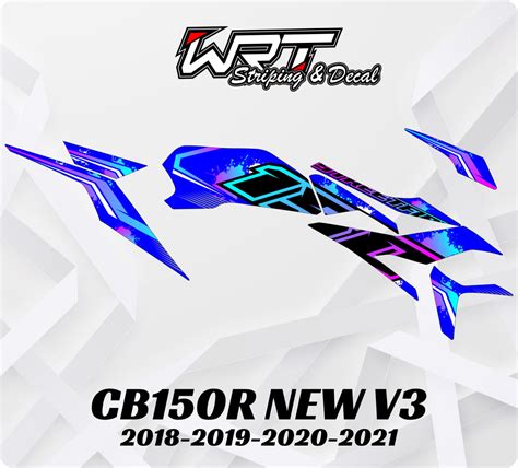 Striping CB150R v3- Stiker Decal All New CB150R v3 Facelift Rainbow ...