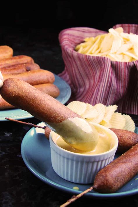 Easy Corn Dog Recipe With Honey Mustard Sauce
