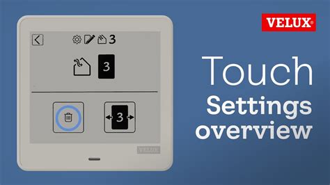 Settings For Velux Touch Youtube