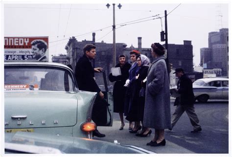 John F Kennedy Campaigning In Wisconsin Before The April 5th Primary