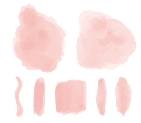 Taches D Aquarelle Rose Blush Peinture Stropke Illustration