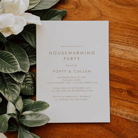 Chic Gold Typography Housewarming Party Invitation Zazzle