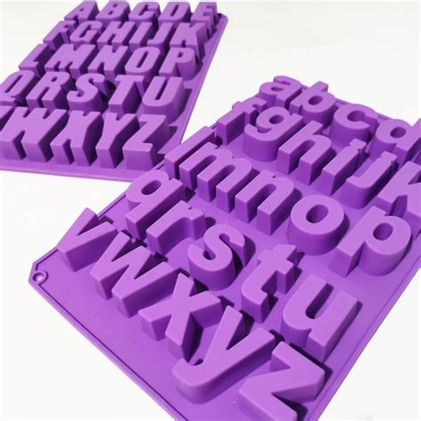 D Alphabet Letter Concrete Silicone Molds Plaster Number Capital Lower