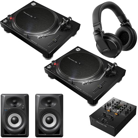 Pioneer DJ Bundle 2x PLX 500 Turntable With DJM 250MK2 M