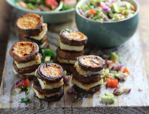 Sweet Potato Halloumi Stacks With Guacamole Recipe Abel Cole