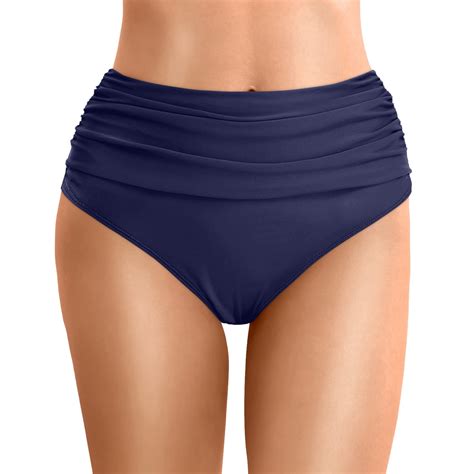 Noldares High Waisted Bikini Bottom Tummy Control Full Coverage Bikini