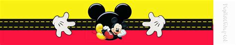 Kit De Mickey En Rojo Y Amarillo Para Imprimir Gratis Mickey Mouse