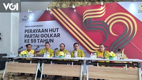 Golkar Undang Presiden Jokowi Dan Ketum Parpol KIM Peringati HUT Ke 59