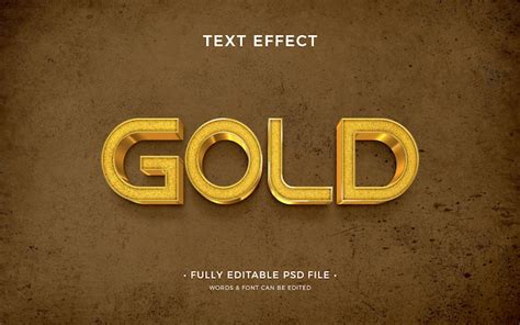 Premium Psd Shiny Golden Text Effect