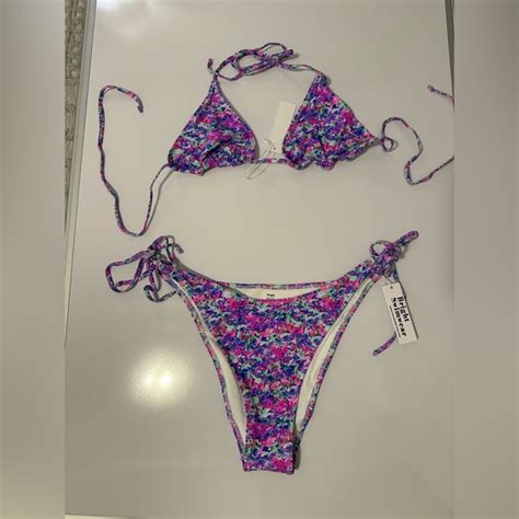 Bright Swimwear Swim Super Cute Floral Bikini Sat Never Been Used Poshmark