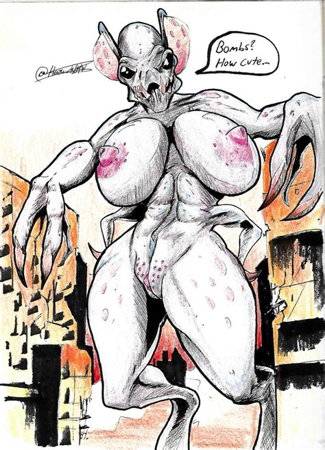 Rule 34 Alien Anthro Big Breasts Black Eyes Breasts Claws Cloverfield Cloverfield Monster