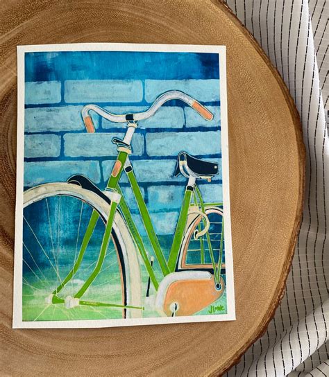 Vintage Bike Art Print Etsy