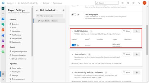 Azure Devops Pull Request Build Validation Pipeline For Net 5 Project