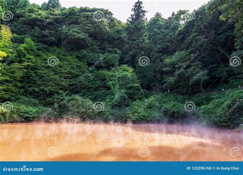 Chinoike Jigoku Blood Pool Hell Is One Of Eight Beppu Hot Spring Tour Stock Image