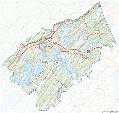 Map of Roane County, Tennessee - Địa Ốc Thông Thái