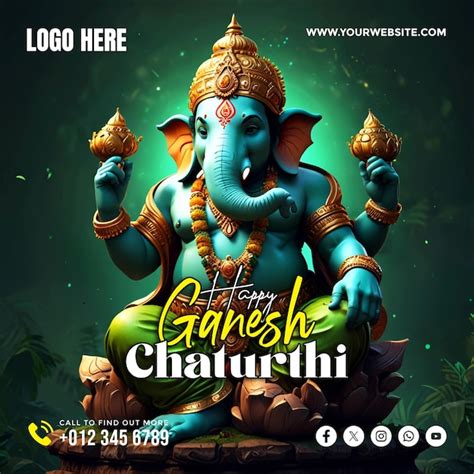 Premium Psd Ganesh Chaturthi Social Media Banner And Poster Design