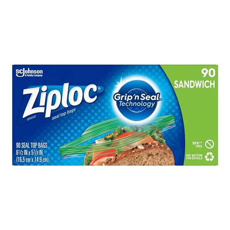 Ziploc Sandwich Bags 90 Ct