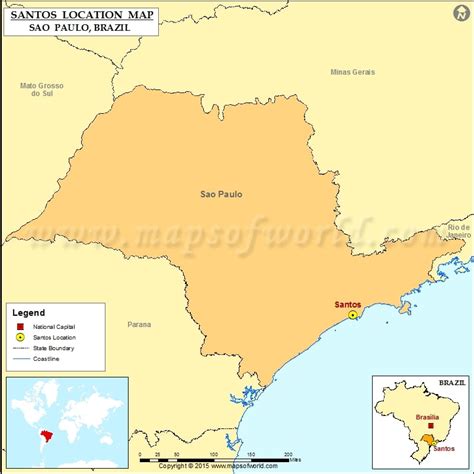 Where Is Santos Location Of Santos In Brazil Map