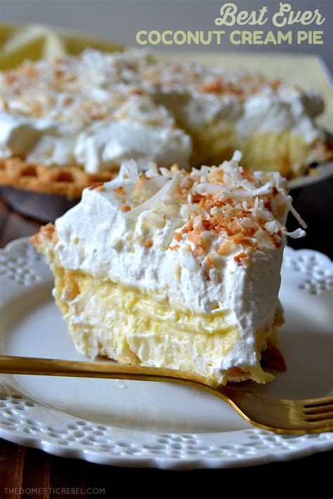 Best Ever Homemade Coconut Cream Pie The Domestic Rebel