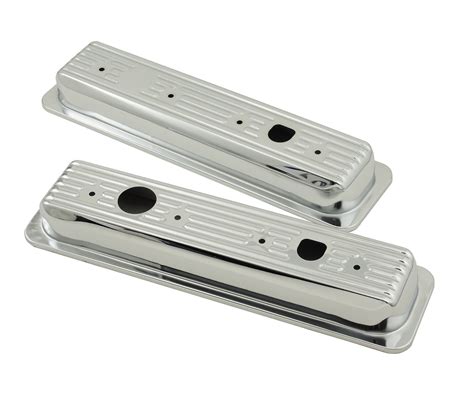 Mr Gasket 9847 Chrome Valve Cover Caps Fits Over Stock OEM Center