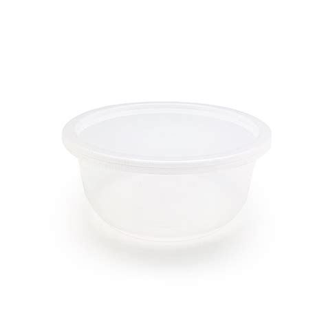 กล่องอาหารกลมใส Pp 750ml พร้อมฝาใส 156x72mm Jumbo Pp Round Food Box With Lid Goodwill Retail