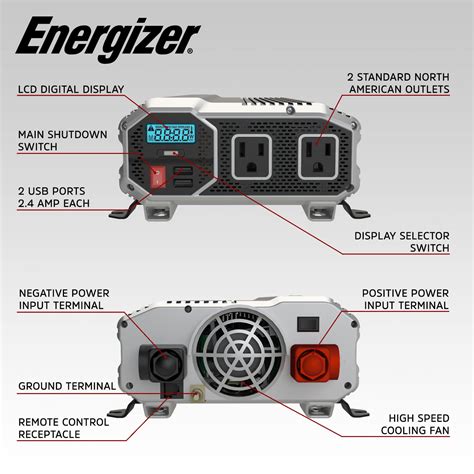 Buy Energizer Watts Power Inverter Modified Sine Wave Car Inverter