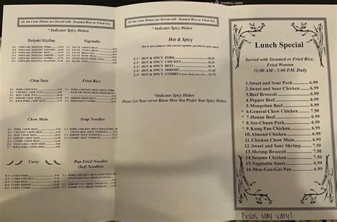 Menu At King Dragon Restaurant Gallup