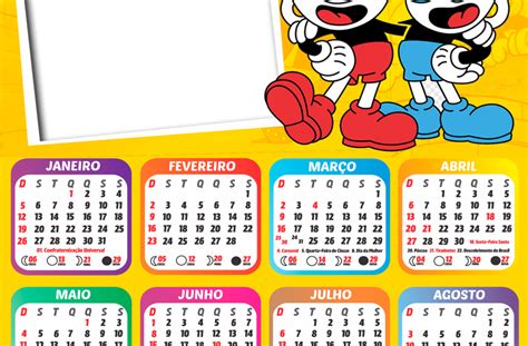 Cuphead 2025 Wall Calendar Template Lonna Chrissie