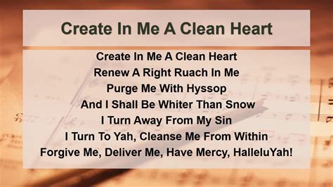 🎵create In Me A Clean Heart🎵 Youtube